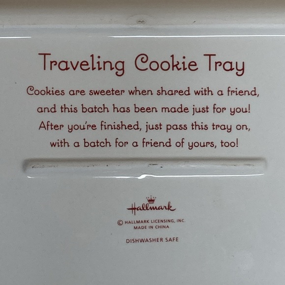 Hallmark Traveling Cookie Plate Rectangular Platter - Picture 6 of 9
